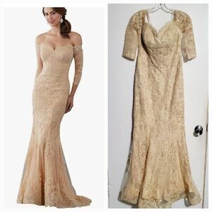 Champagne Color Wedding Gown Size XS/S Petite